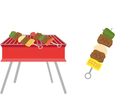 バーベキューのイラスト
